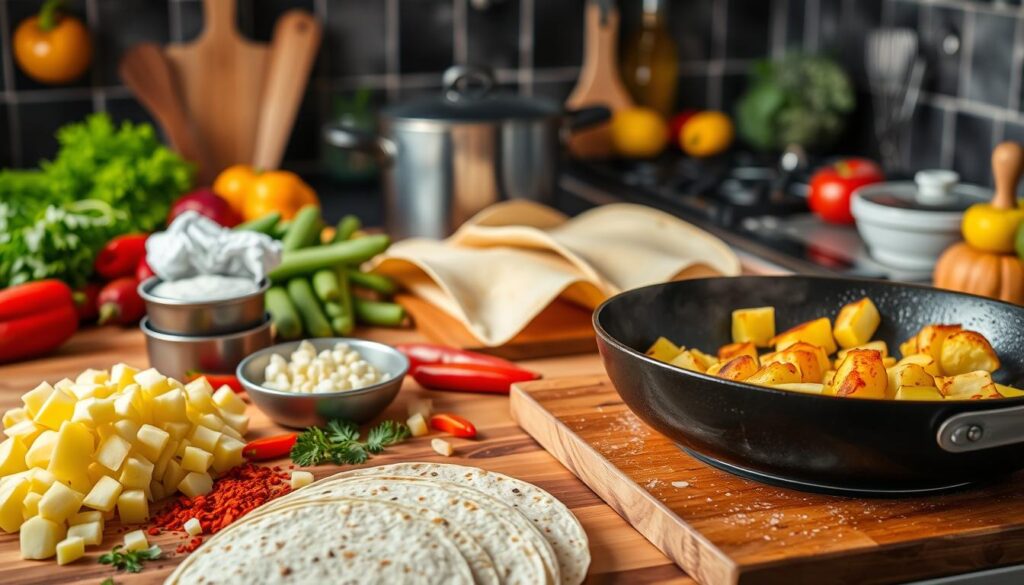 Homemade Potato Tacos Preparation