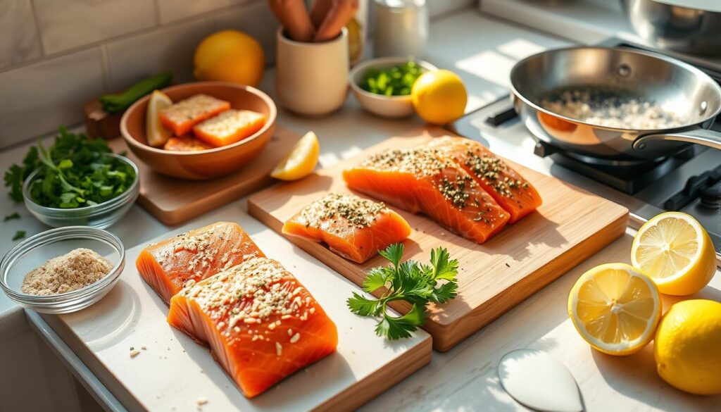 Salmon Bites Preparation Steps