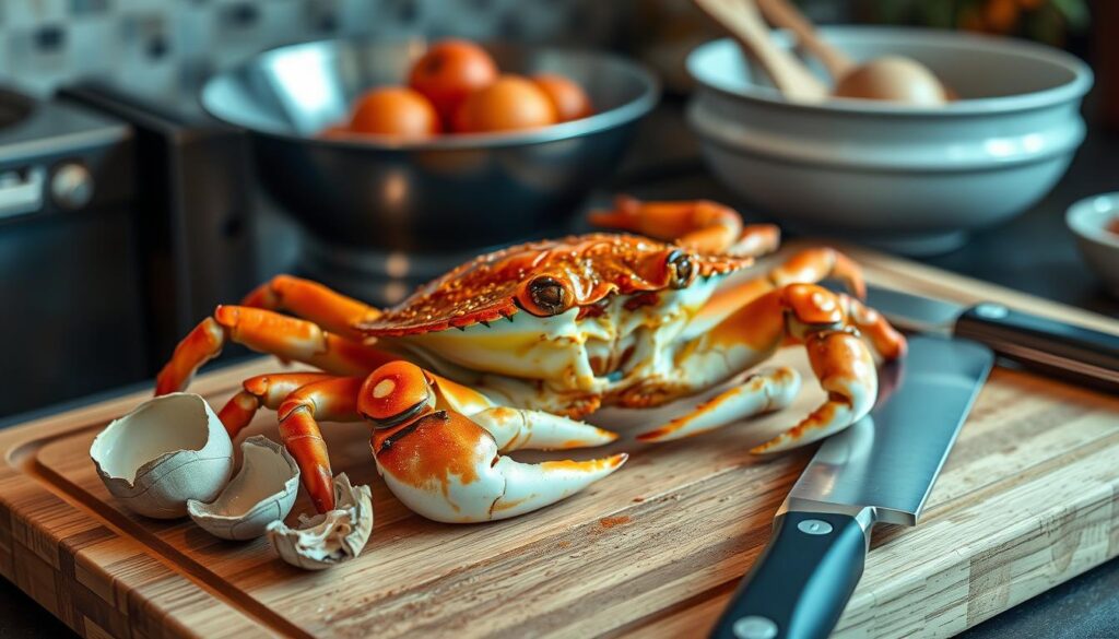 fresh crab preparation