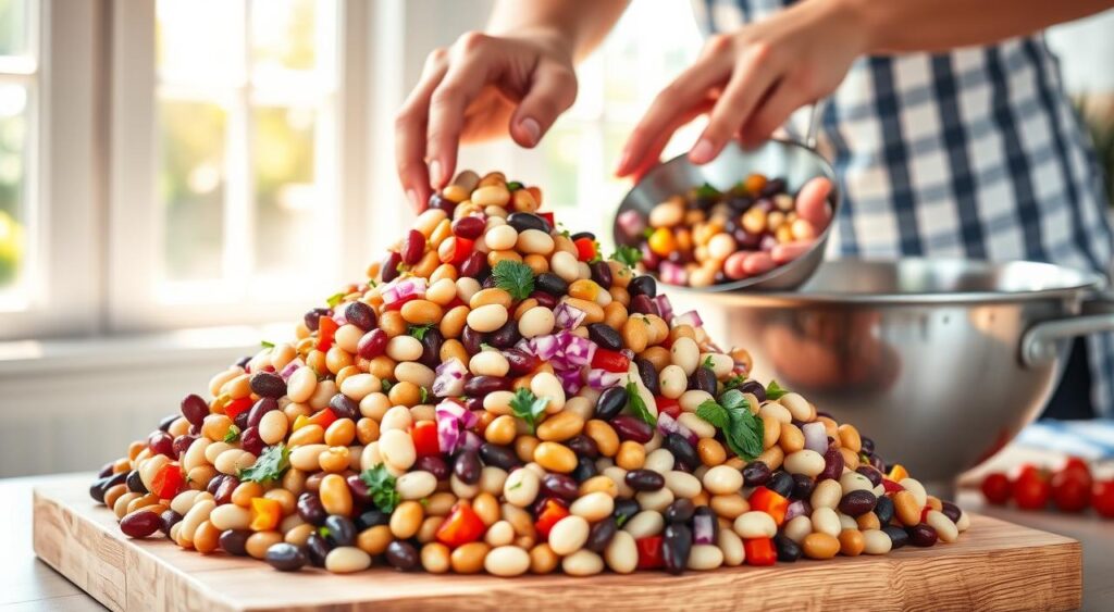 Dense Bean Salad Preparation