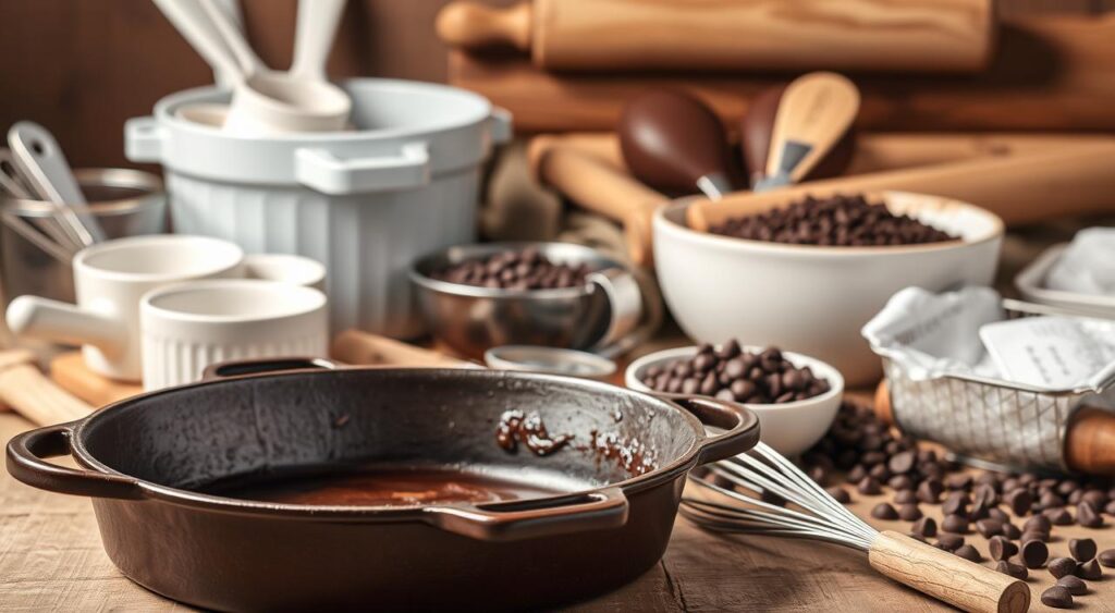 Easy Chocolate Cobbler Baking Tools