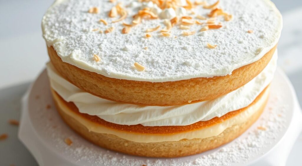 Italian Cream Cake Layer Assembly