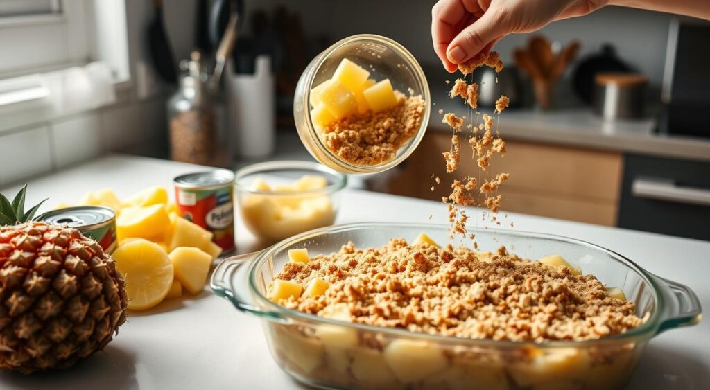 Pineapple Casserole Preparation Steps